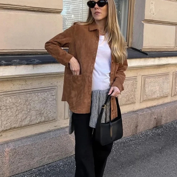 Single Breasted Pocket Jackets Female Autumn Lady Street Outerwear - Picture 5 of 10